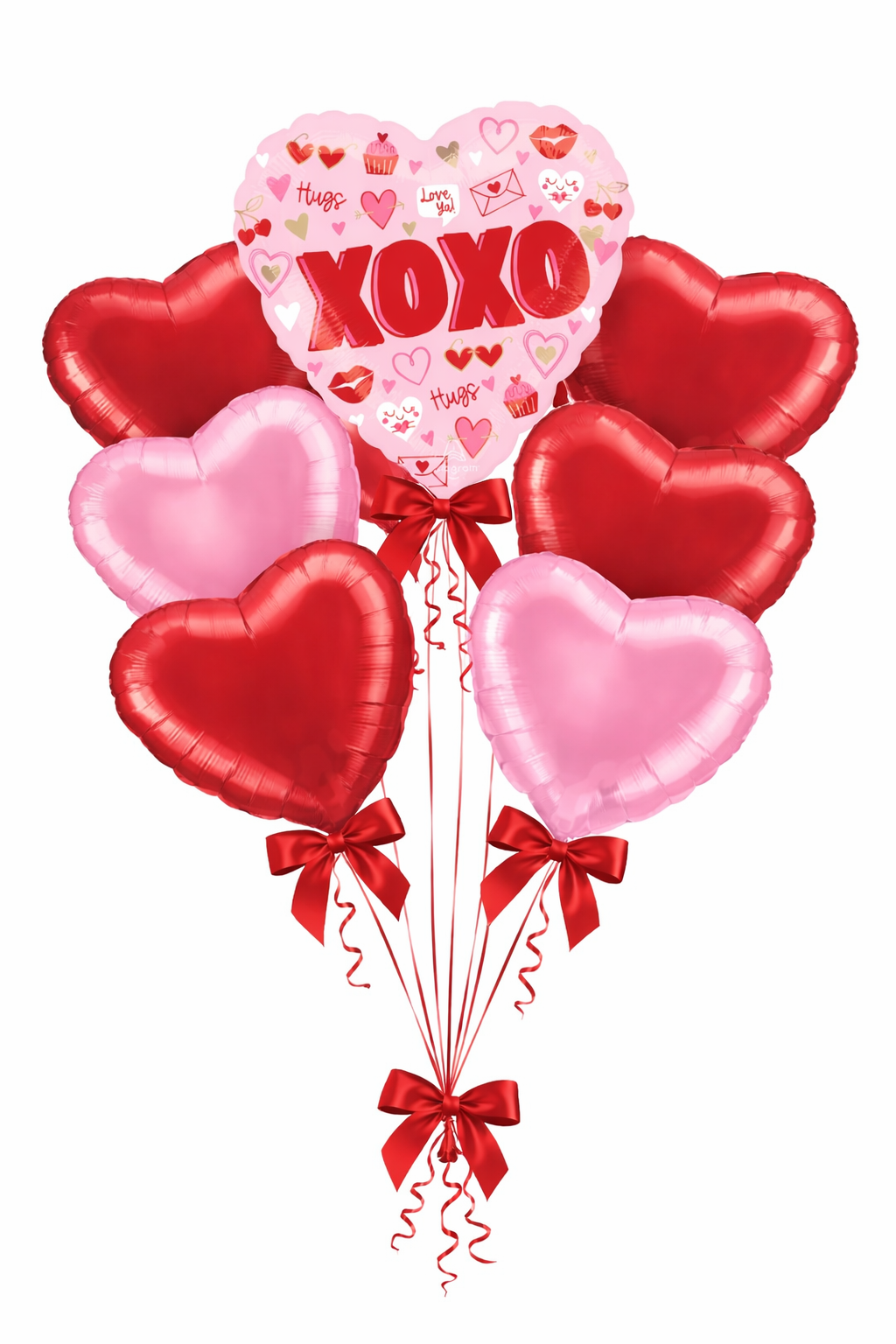 Valentines Mylar Balloon Bunch